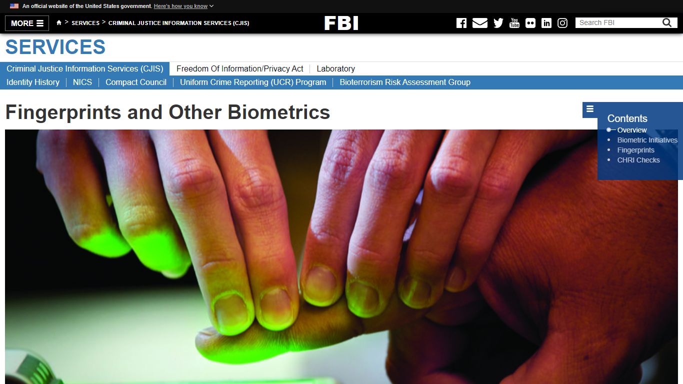 Fingerprints and Other Biometrics — FBI